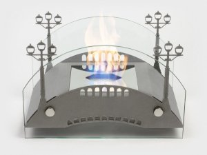 Биокамин настольный Lux Fire Пушкинский мост S (серебро)