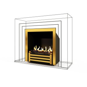 Биокамин в мраморном портале Firezo Come a Casa, стандарт
