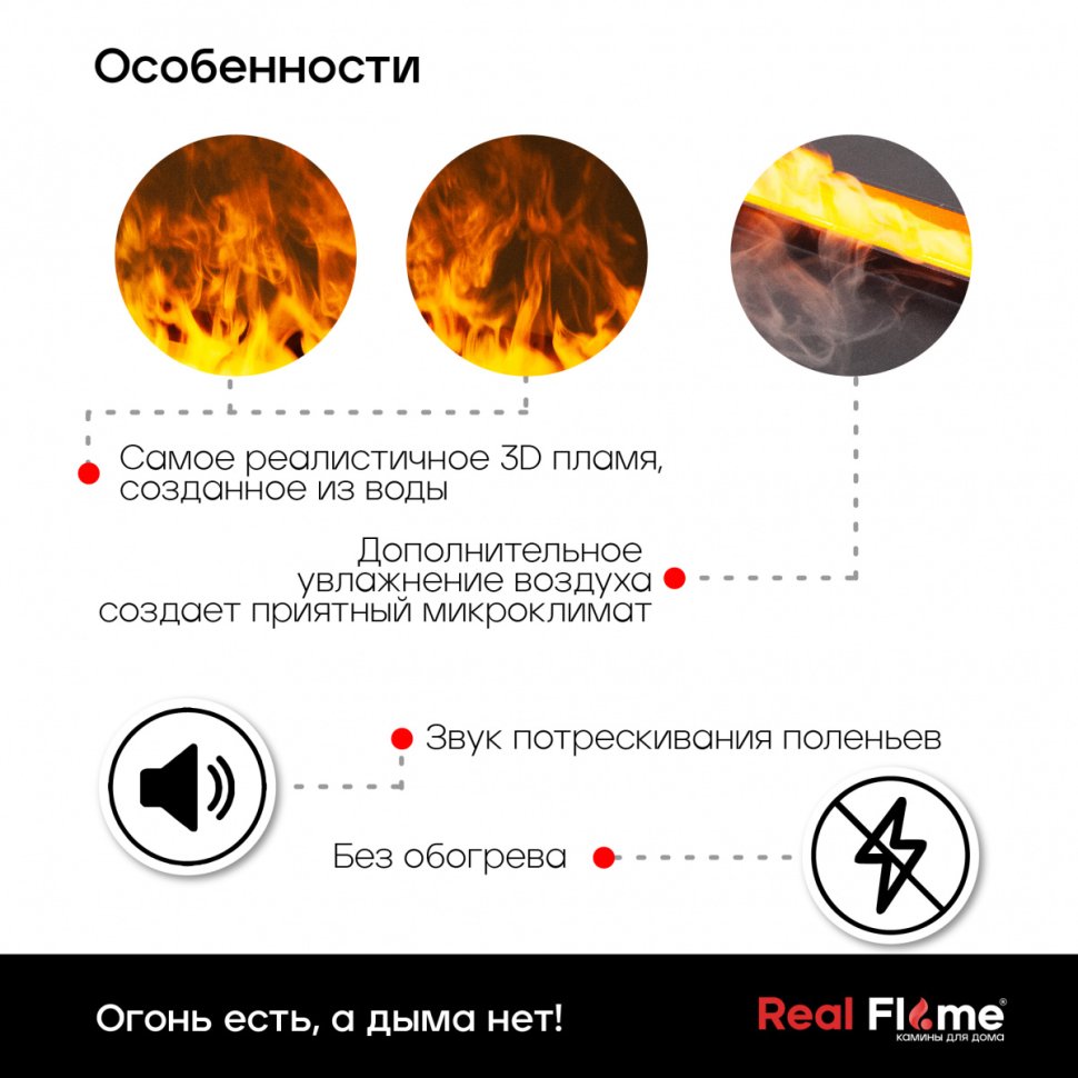Электроочаг RealFlame Cassette 630M 3D Black Panel