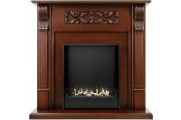 Биокамин в портале Firezo Venice Махагон коричневый антик, стандарт